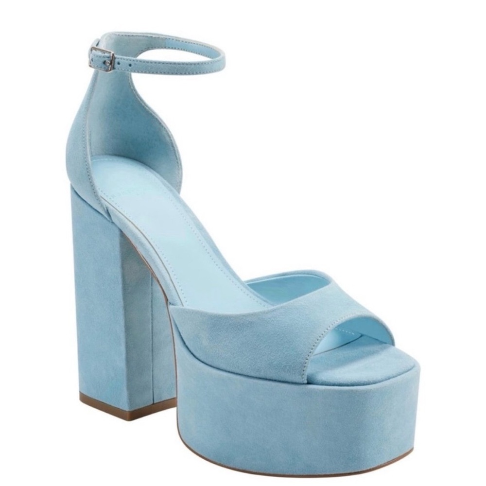 Marc Fisher Sky Blue Platform Sandals